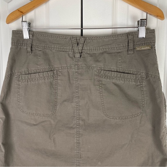 Columbia Straight Utility Cargo Skirt Womens 10 Green Khaki Outdoor Hiking Y2K - Picture 8 of 15